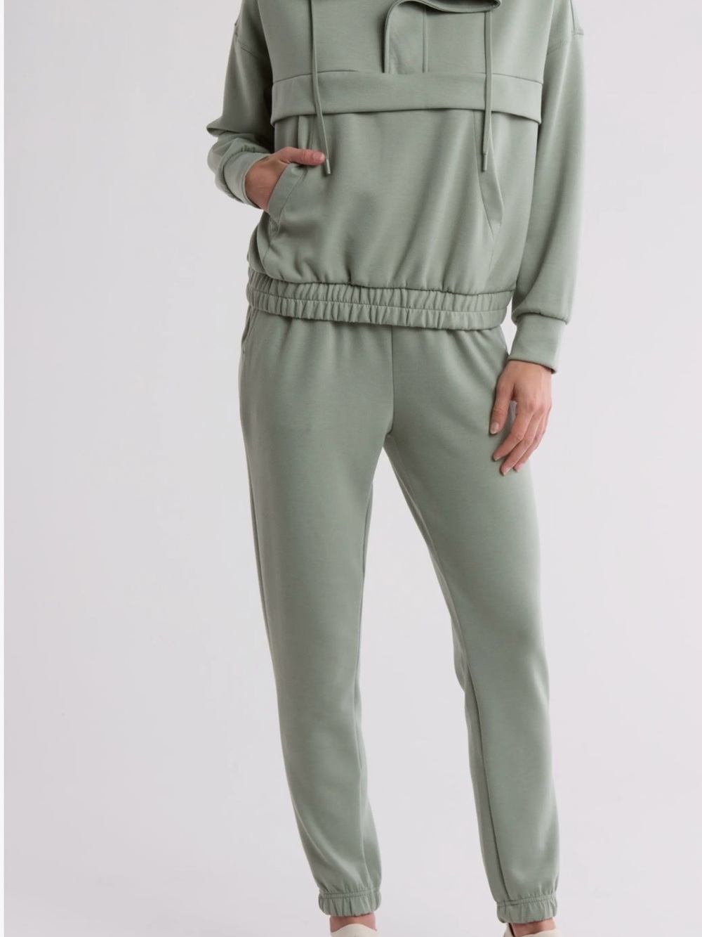 Yogalicious Venice Scuba Hoodie & Joggers Set Sage Green